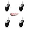 Service Caster 3 Inch Black Hooded Neoprene Rubber 3/8 Inch Threaded Stem Casters SCC, 4PK SCC-TS03S310-NPRB-BK-381615-4 - alternate 2